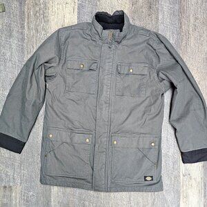 Dickies Sanded Duck Flex Mobility Coat Work Jacket- Slate- Men's Size Medium- II